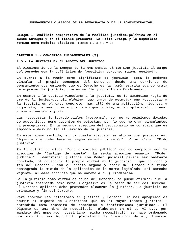 Apuntes Fundamentos Clásicos de La Democracia y de La Admon | PDF ...