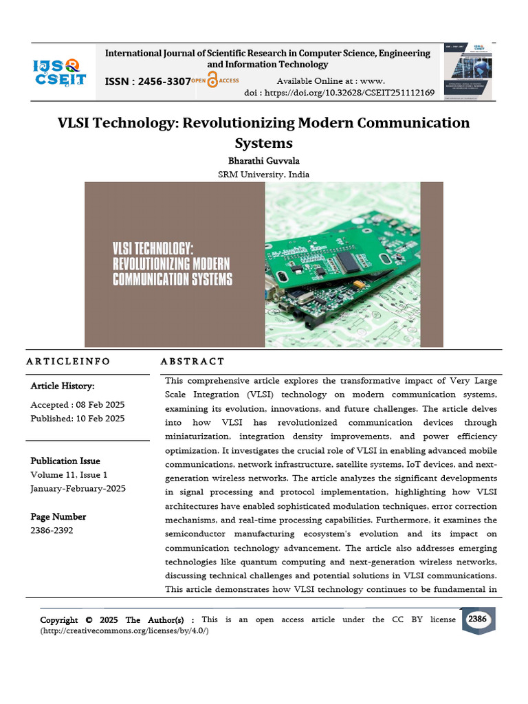 VLSI Technology Revolutionizing Modern Communicati | PDF | System On A ...