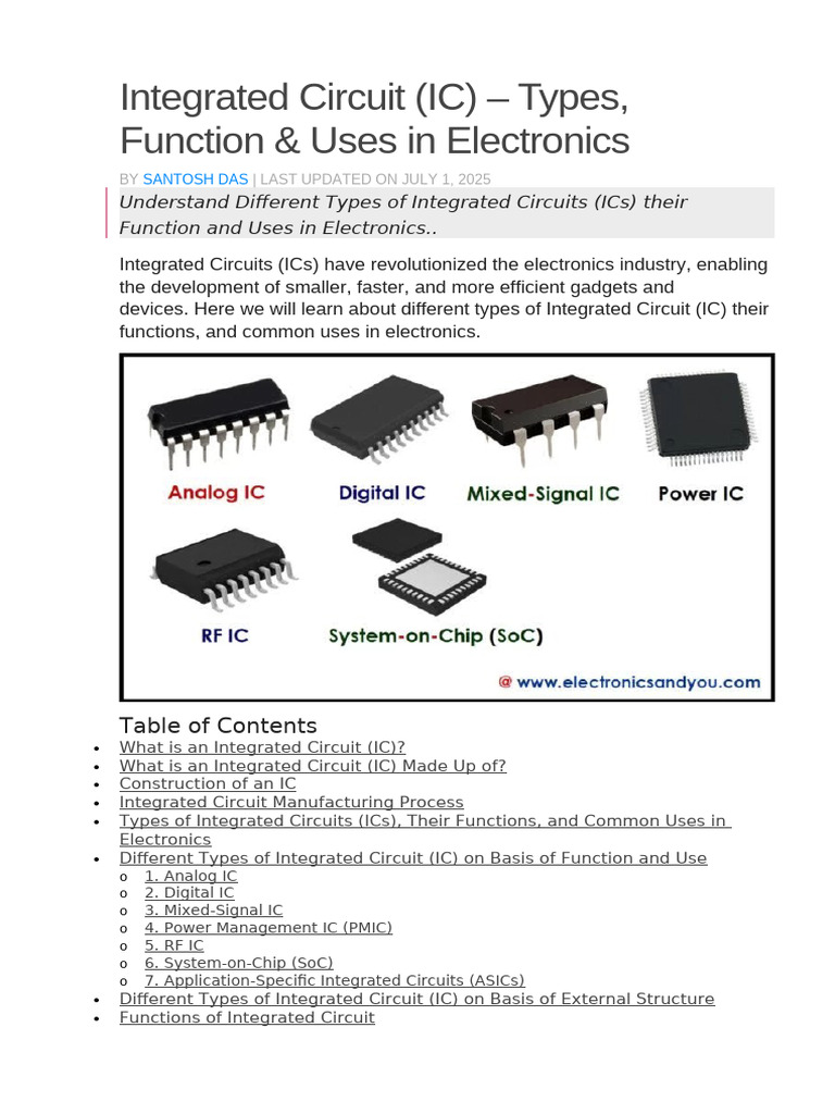 Integrated Circuit | PDF | Integrated Circuit | Semiconductor Device ...