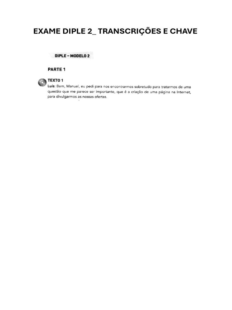 DIPLE 2 Transcricoes e Chave | PDF