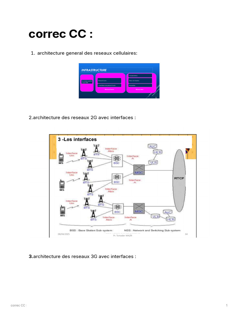 Correction CC Mazri | PDF | LTE (Télécommunication) | Standards de ...
