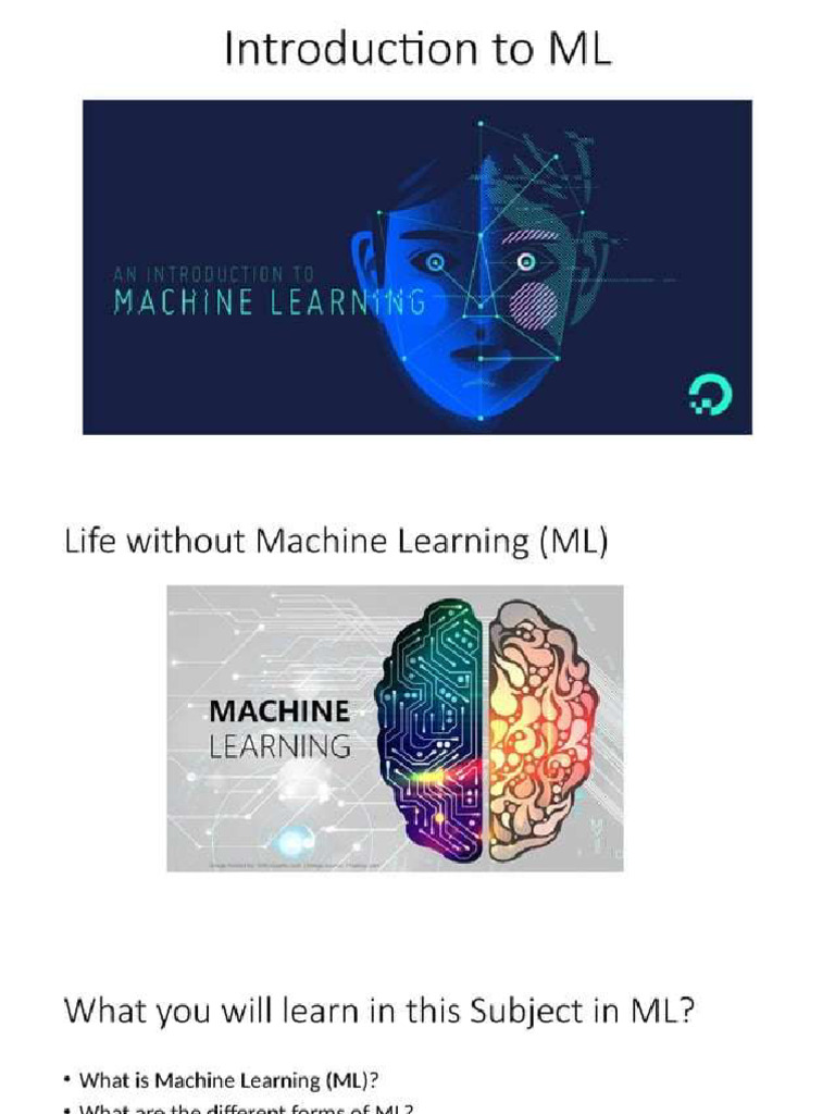 M1 PPT ML | PDF