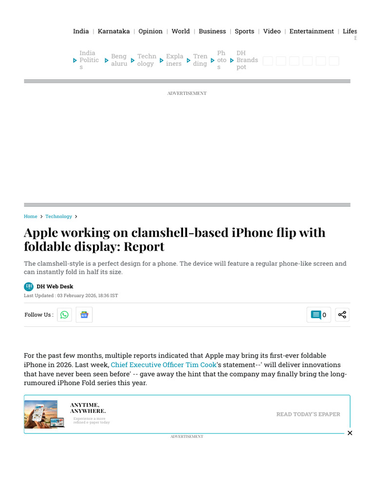 Apple Iphone Fold - Apple Explores Clamshell Iphone Flip Design | PDF