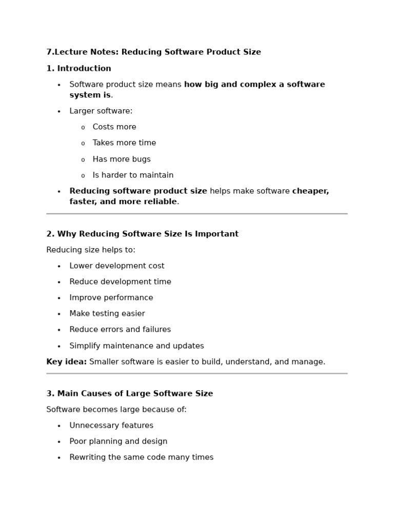 7.reducing Software Product Size | PDF | Software | Modular Programming