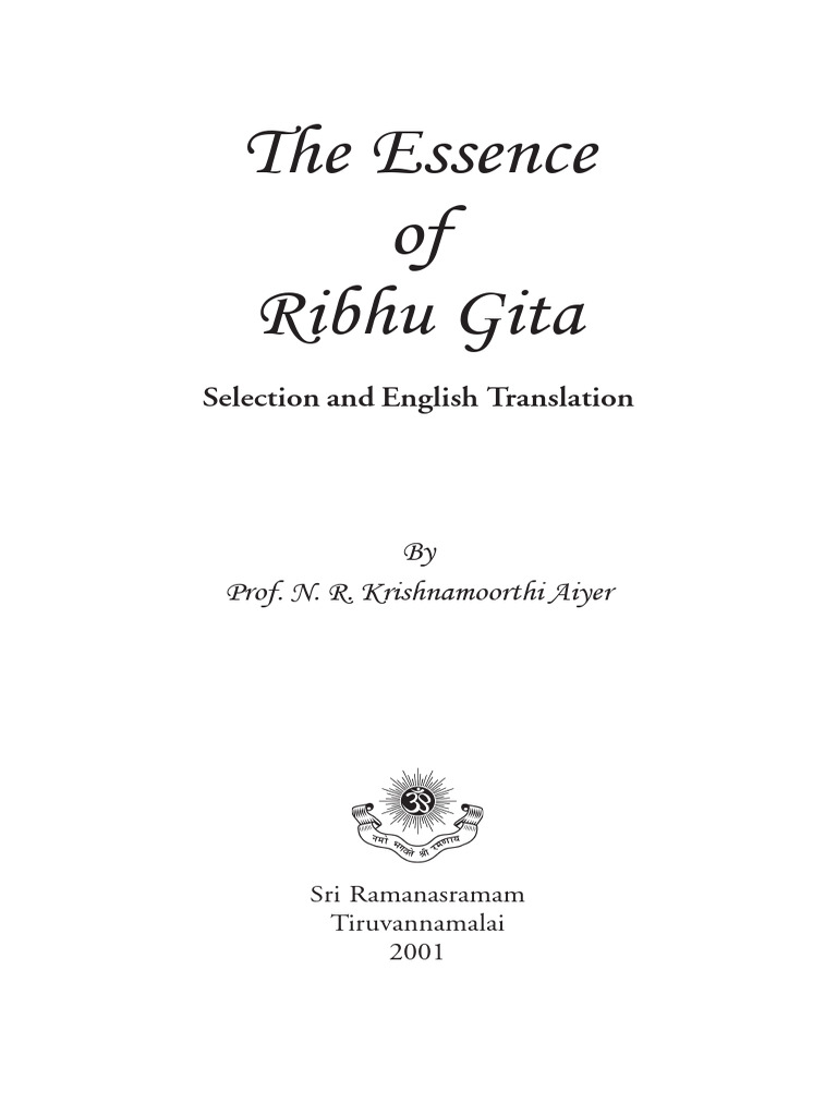 Essence of Ribhu Gita - Ramana Maharshi | PDF