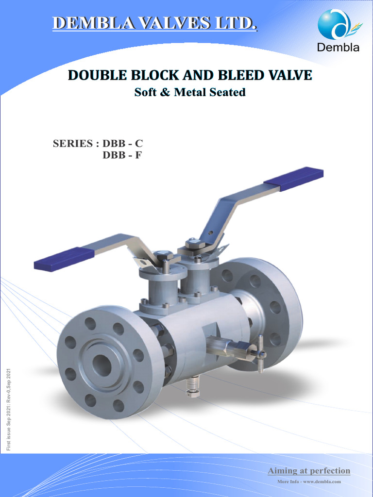 Dembla Double Block and Bleed Valve DBB C AndDBB F | PDF | Valve ...
