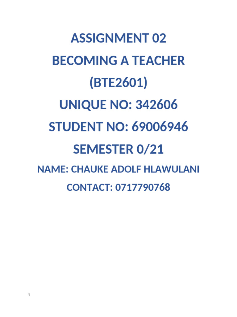 BTE ASS 2 | PDF | Curriculum | Constructivism (Philosophy Of Education)