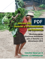 Informe Alternativo Derecho A La Alimentación Guatemala 2010