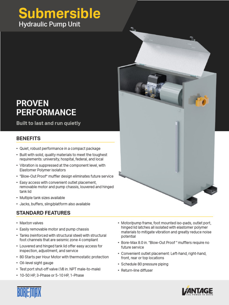 Bore Max Submersible Product Sheet | PDF | Pump | Valve