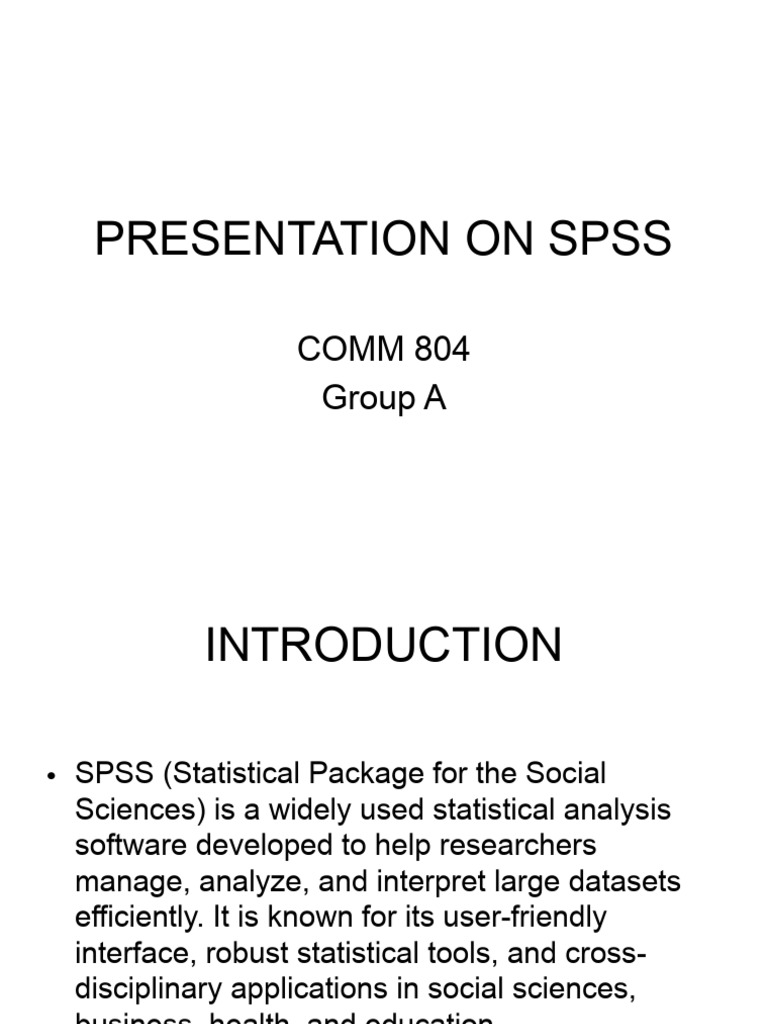 GROUP A | PDF | Spss | Statistics
