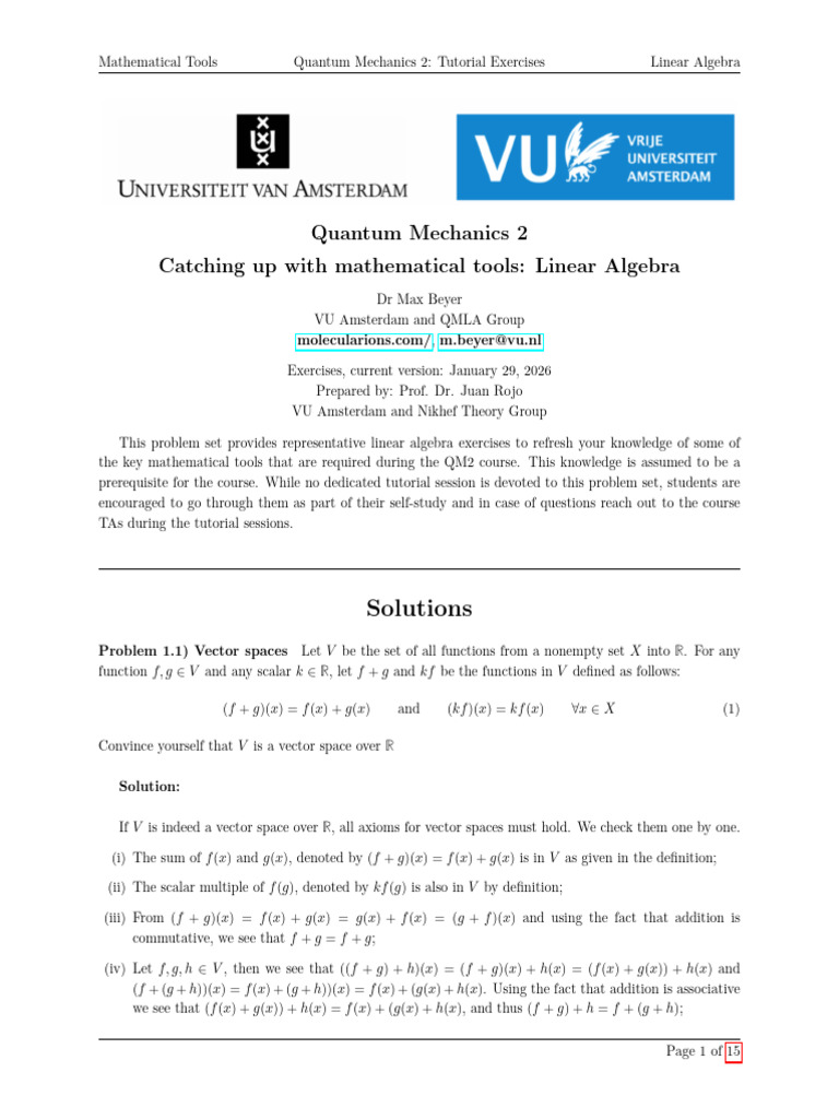 QM2 Exercises MathRecap | PDF | Matrix (Mathematics) | Determinant