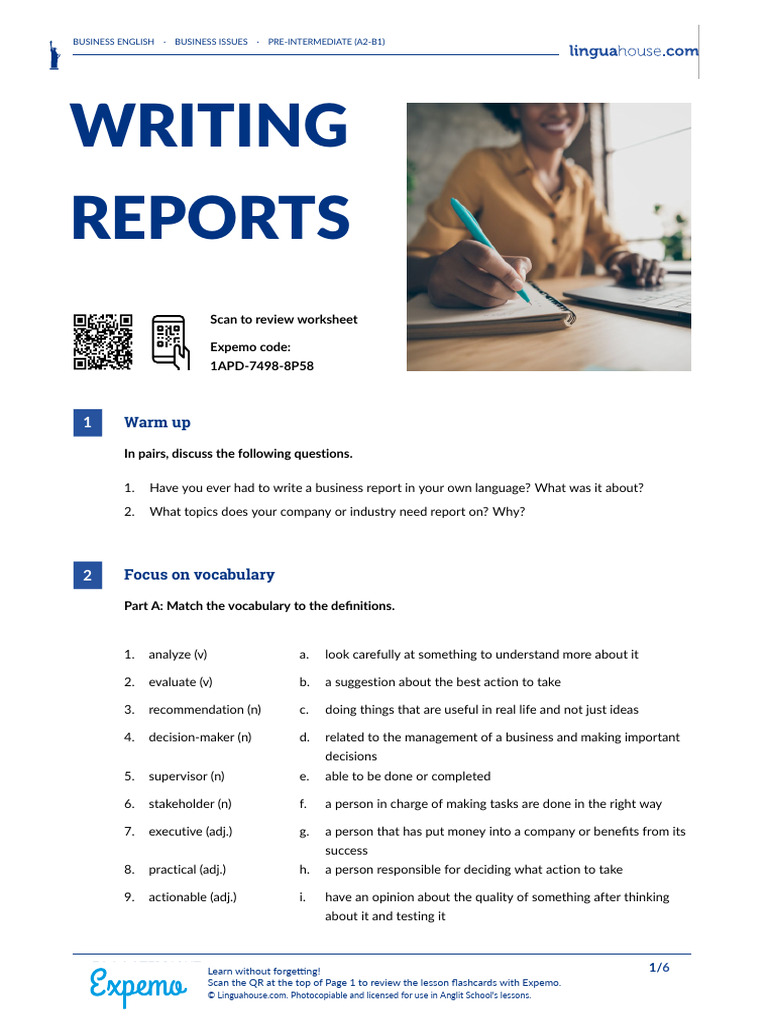 Writing Reports American English Student | PDF | Human Communication