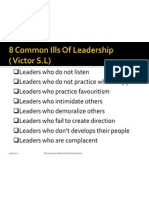 8 Common Ills of Leadership