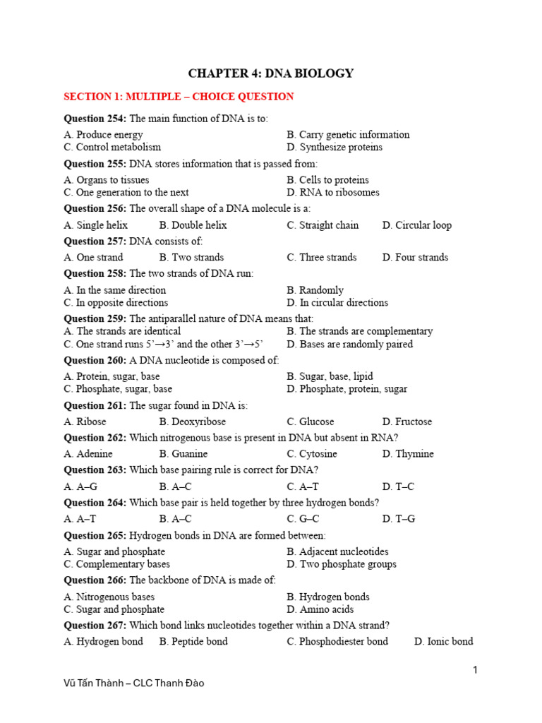 (BRW Premium) Chapter 4 - DNA Biology | PDF | Dna | Nucleic Acid Sequence