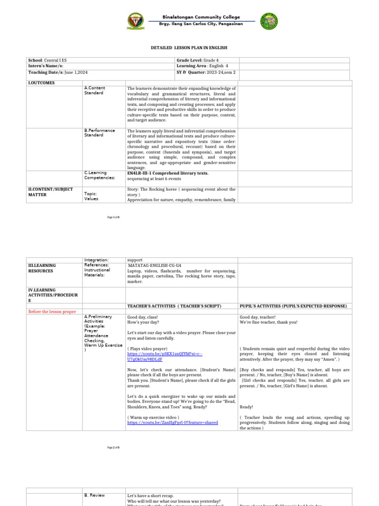 Ramon DLP English 4 | PDF | Reading Comprehension | Human Communication
