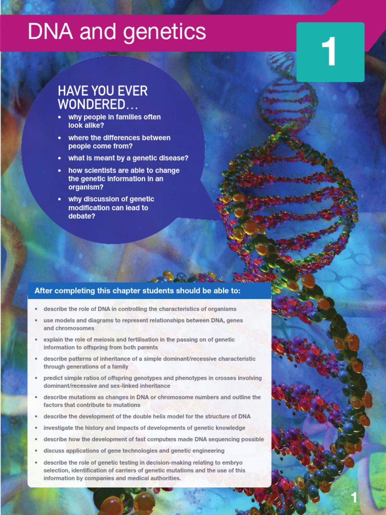Chapter 1, Part 1 | PDF | Dna | Genetics