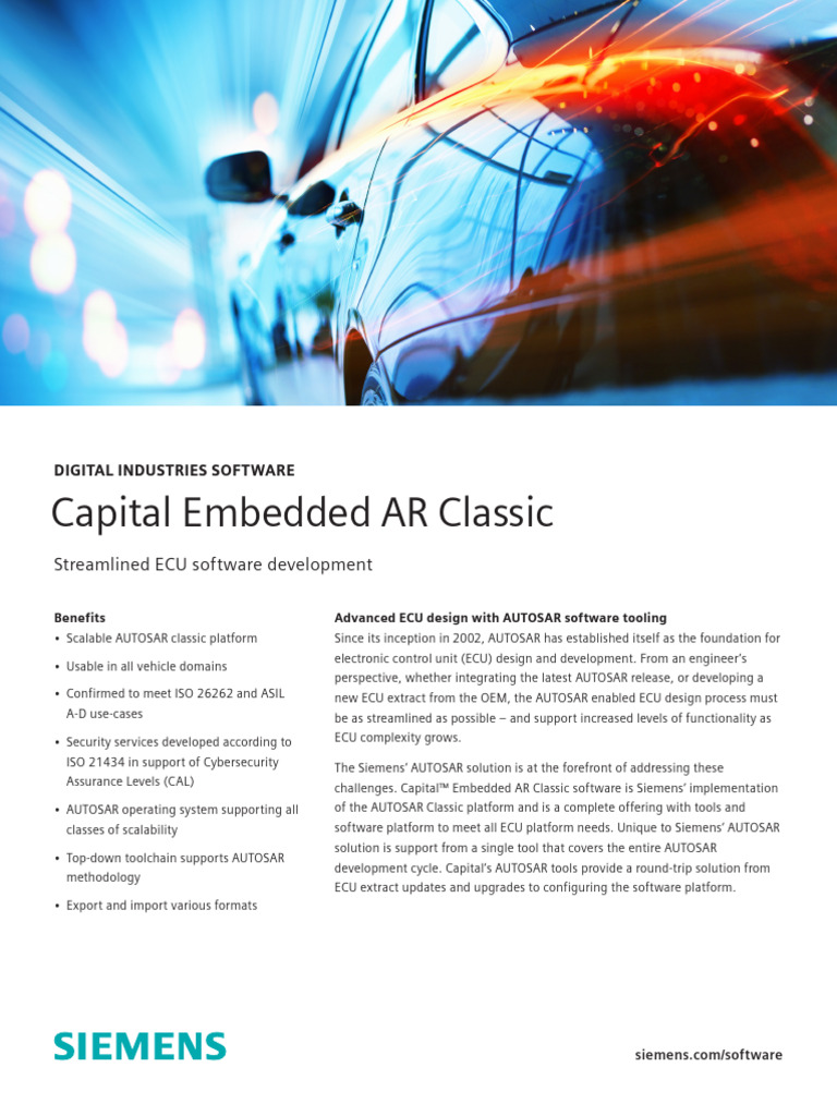 Siemens SW Capital Embedded AR Classic Fact Sheet | PDF | Embedded ...