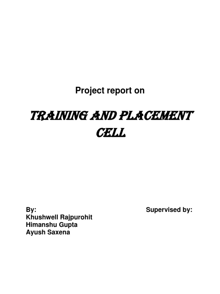 Training and Placement Cell Project Report | PDF | Php | Software Testing