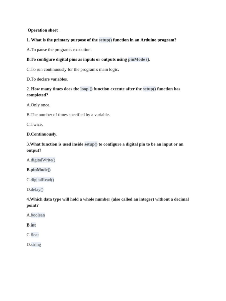 What Is The Primary Purpose of The Setup | PDF | Parameter (Computer ...