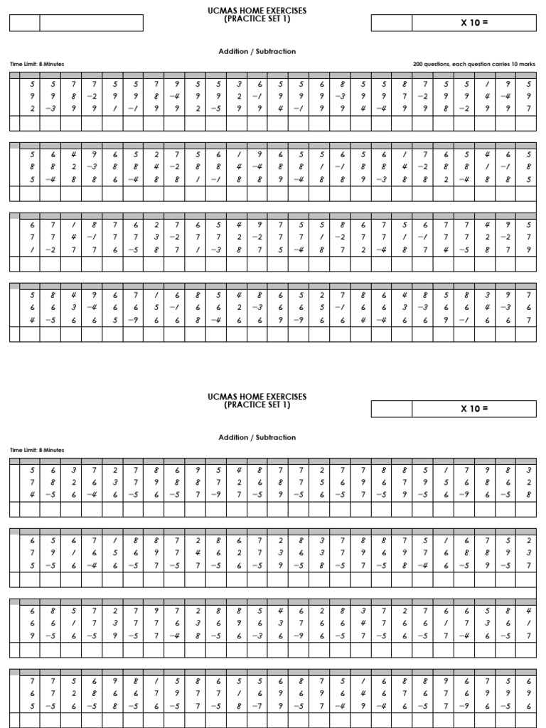 MF+ COMP PAPER - PRACTICE SET 1 | PDF
