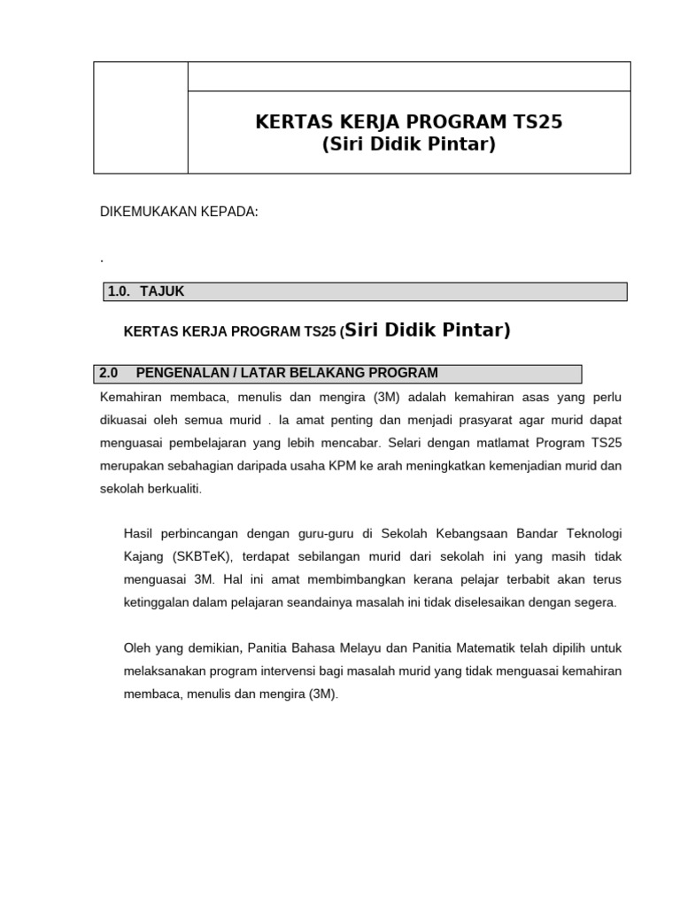 Program Ts25 2021 Editest | PDF