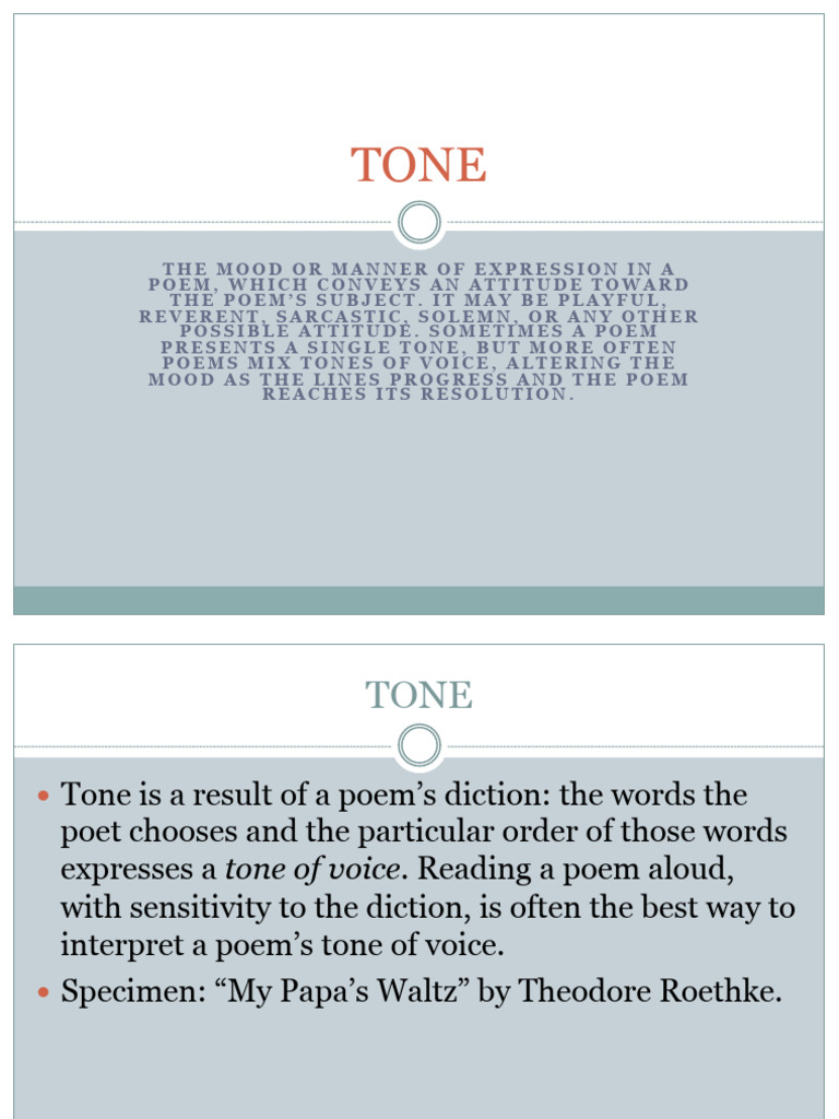 Tone | PDF | Poetry | Irony