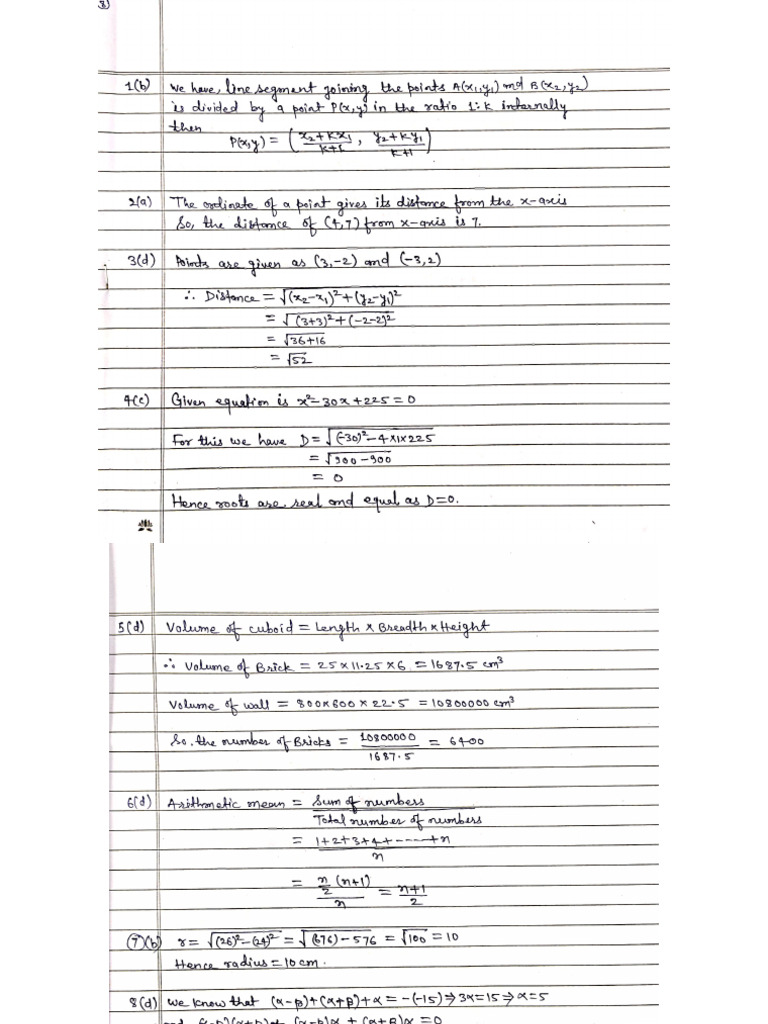 Sample Paper 8 Explanations | PDF