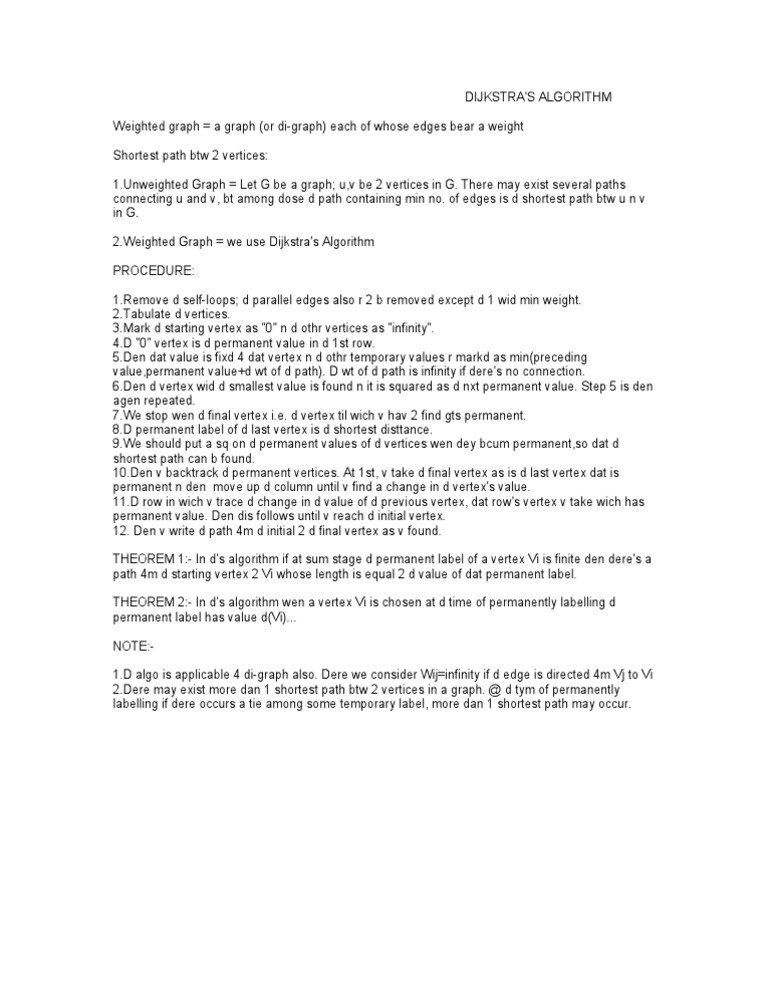 Dijkstra's Algorithm Explained | PDF