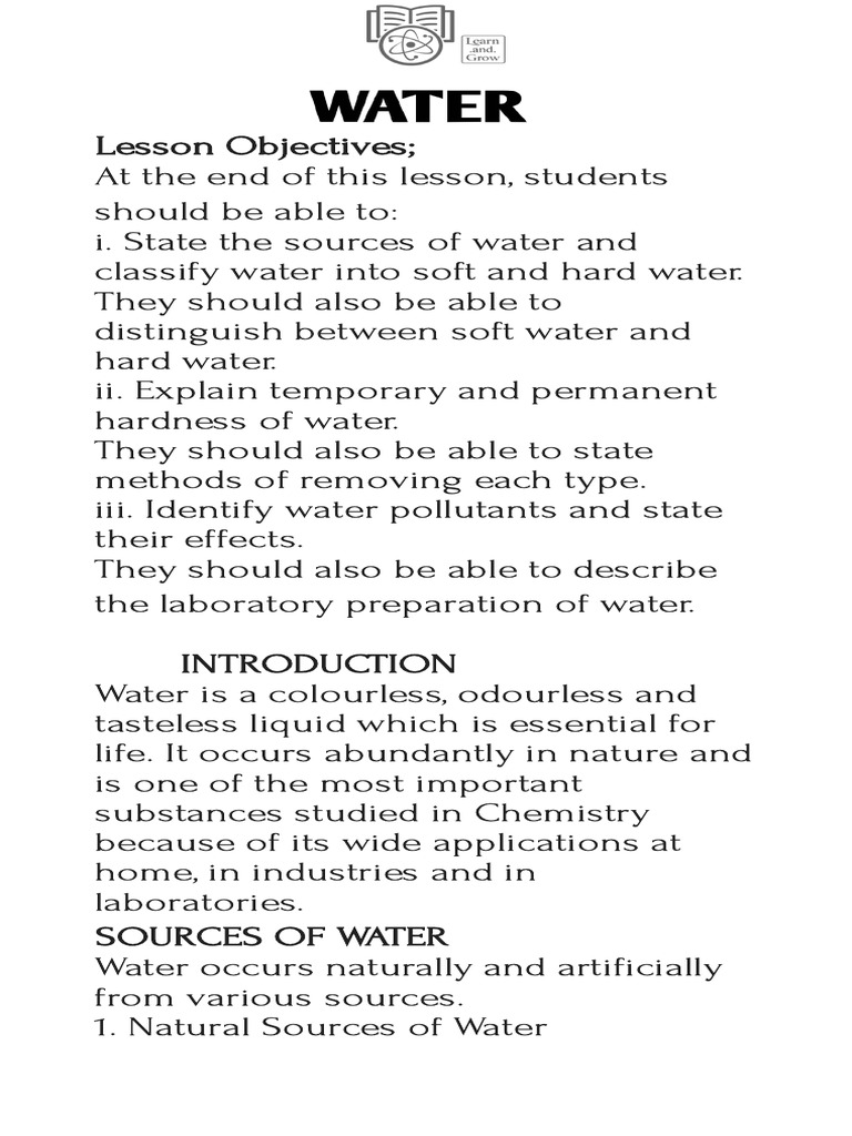 WATER | PDF | Water | Sodium