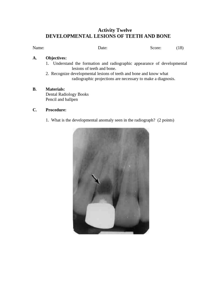 Dental Radiology and Radiography Manual A12 | PDF