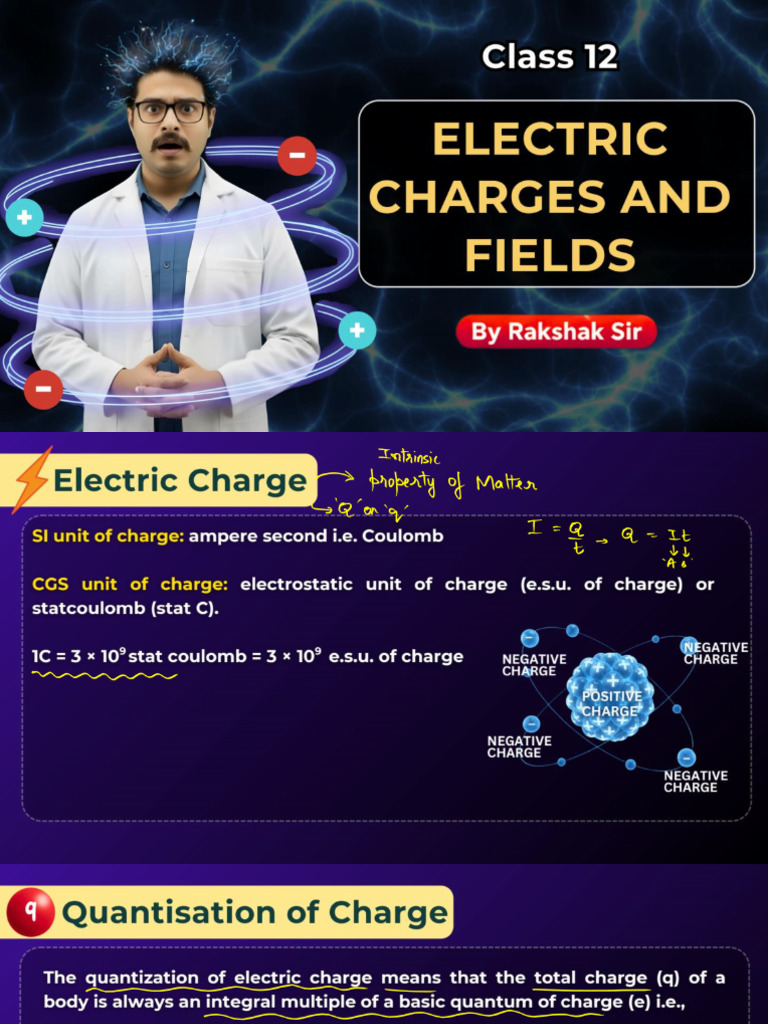 Copy of Electric Charges and Fields (1) Final | PDF
