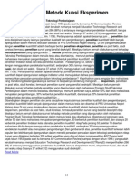 Download Jurnal Penelitian Metode Kuasi Eksperimen by ThoMz RowNey SN99171003 doc pdf
