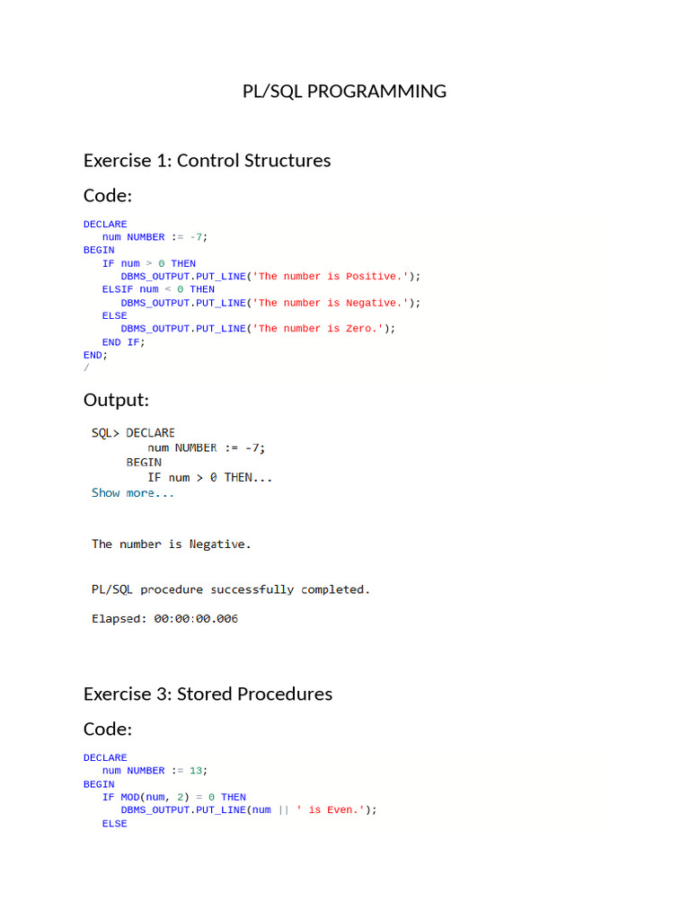 [WEEK-2] [Plsql Programming] HandsOn | PDF