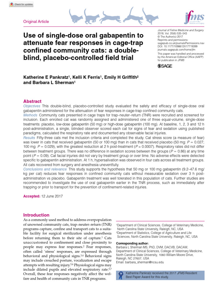 Use of Single-dose Oral Gabapentin to-wOkFNg | PDF | Analysis Of ...