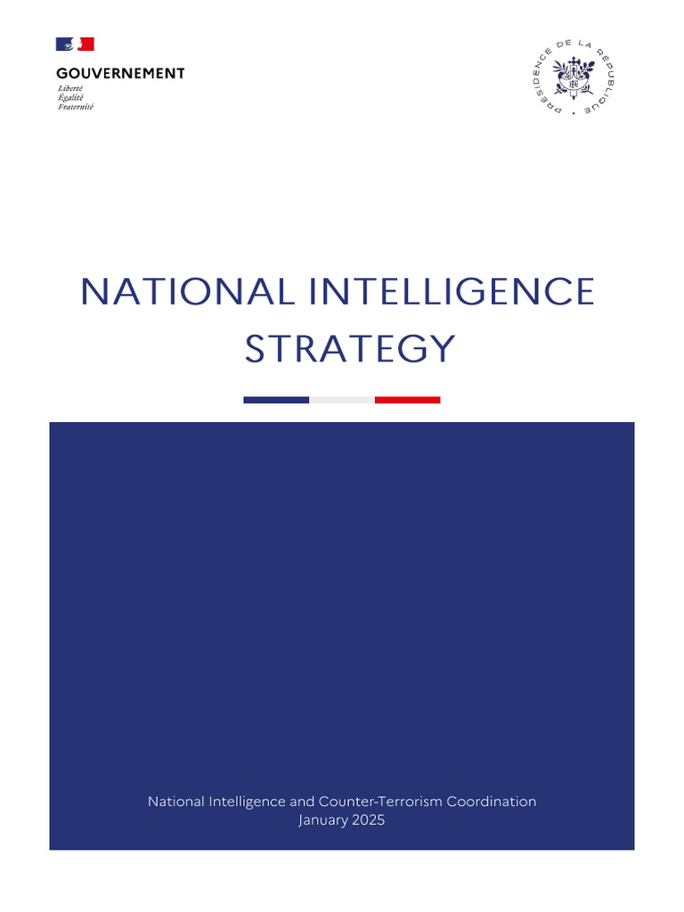 France National Intelligence Strategy 1 | PDF