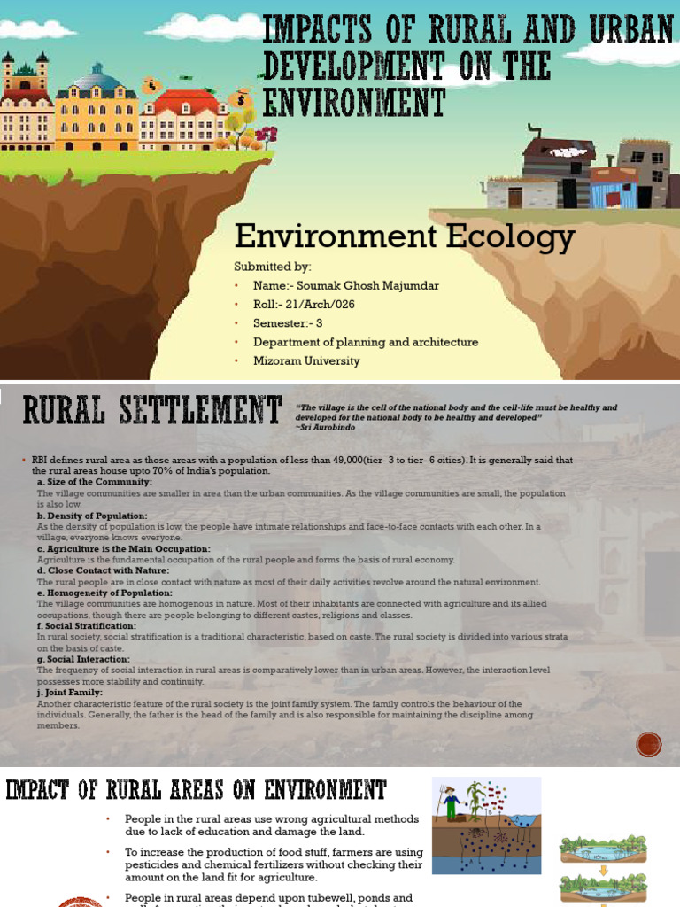 21-Arch-026 Rural and Urban Vs Environment | PDF | Air Pollution ...