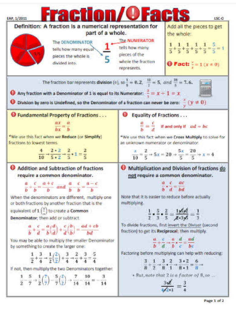 Fractions PDF | PDF