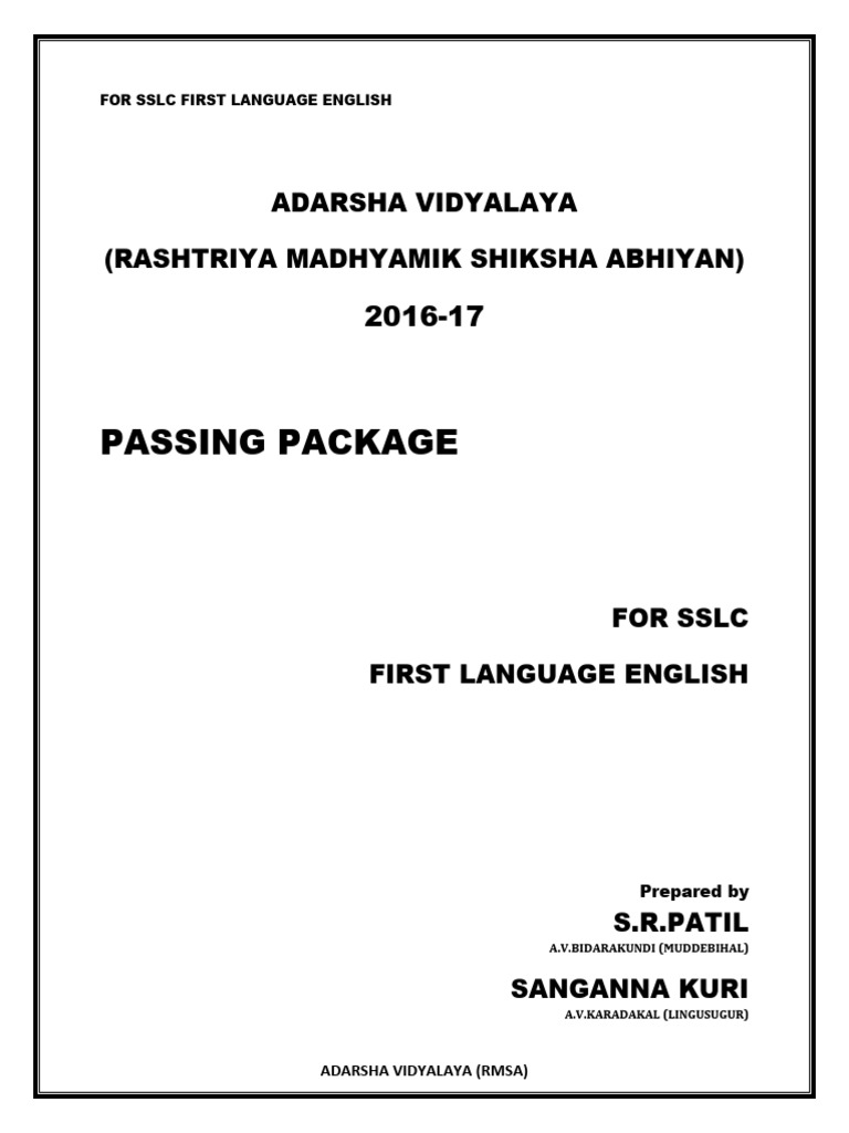 First Language English Passing Package 0 1487683801010 | PDF | Biblical ...