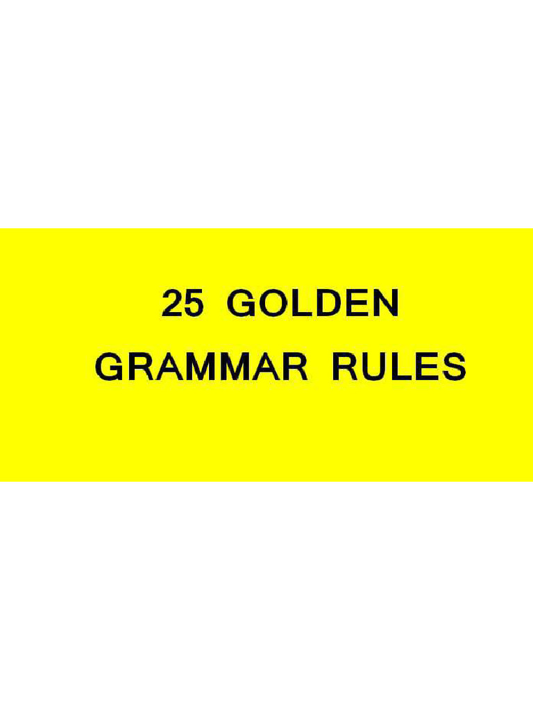 25 Golden Rules by Fatima Mam (1) | PDF