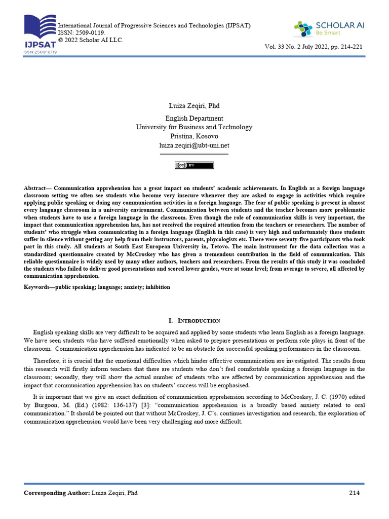 4440-10784-1-PB | PDF | Communication | Anxiety