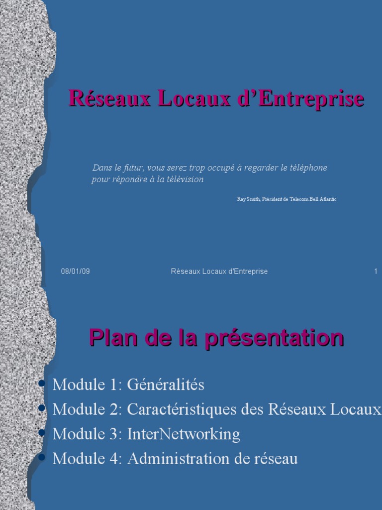 Introduction aux Réseaux Locaux d'Entreprise | PDF | Ethernet ...