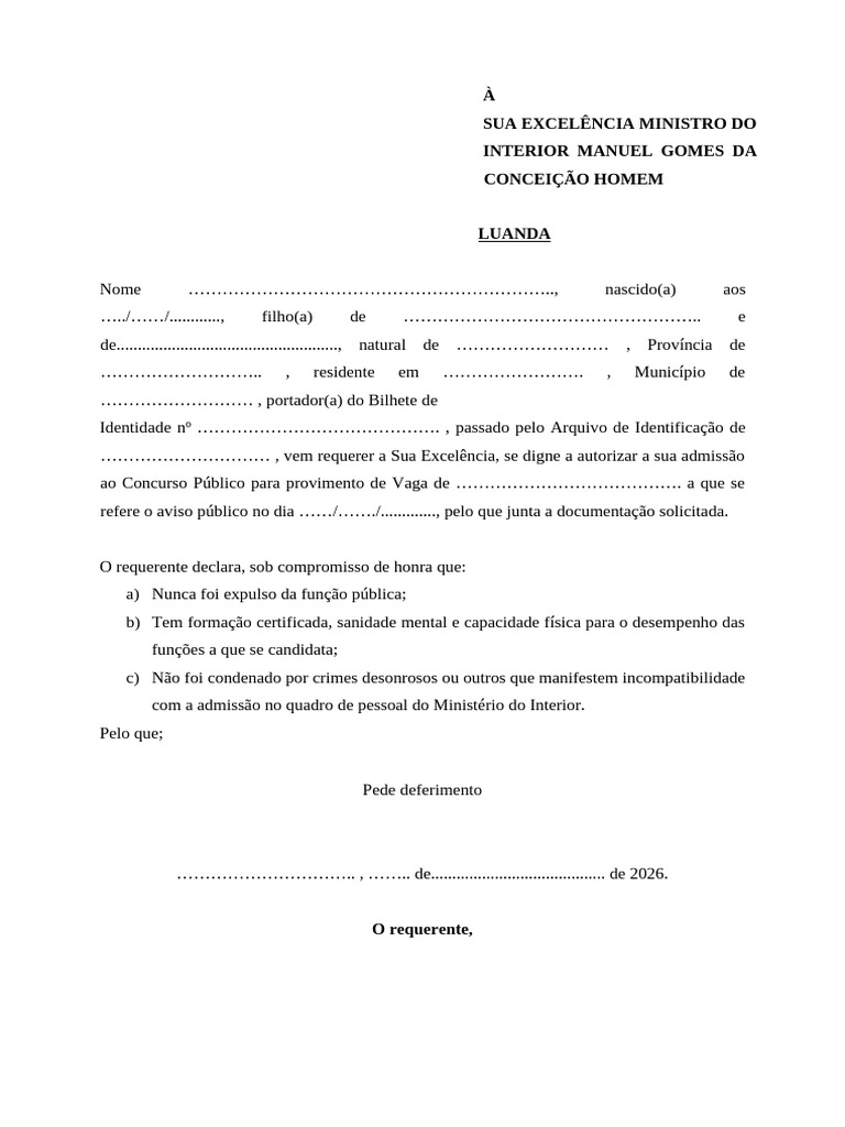 Modelo de Requerimento | PDF
