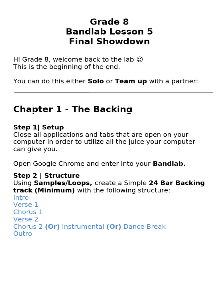 Grade 8 Lesson 5 Final Showdown | PDF | Song Structure