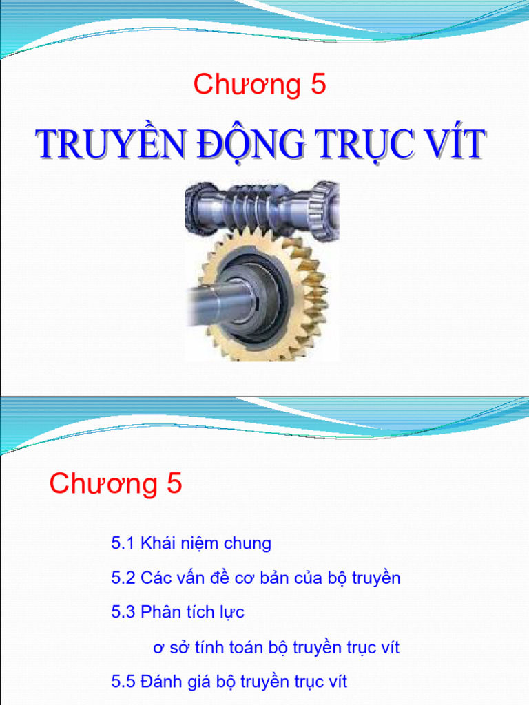 Chương 5 - Truyền Động Trục Vít | PDF