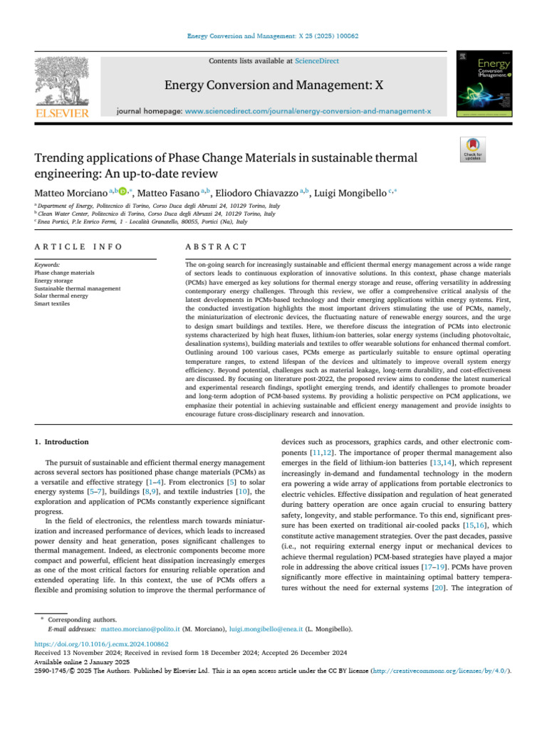 Trending Applications of Phase Change Materials in Su 2025 Energy ...