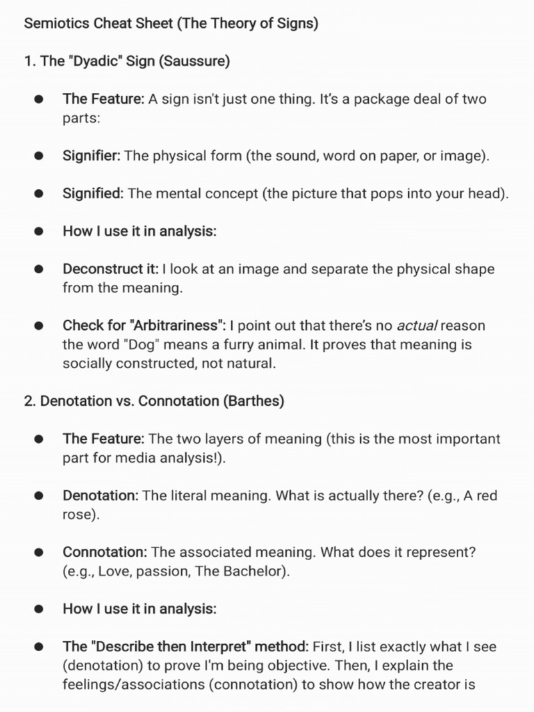 Semiotics Theory | PDF