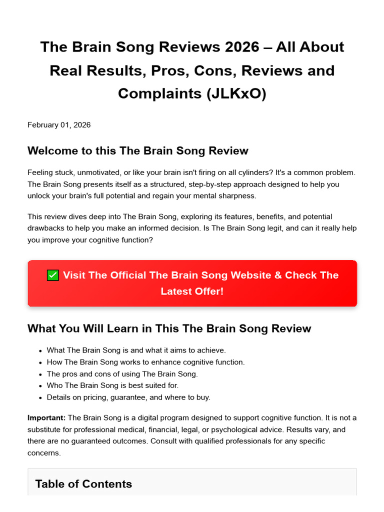 The Brain Song Reviews 2026 | PDF | Cognition | Memory