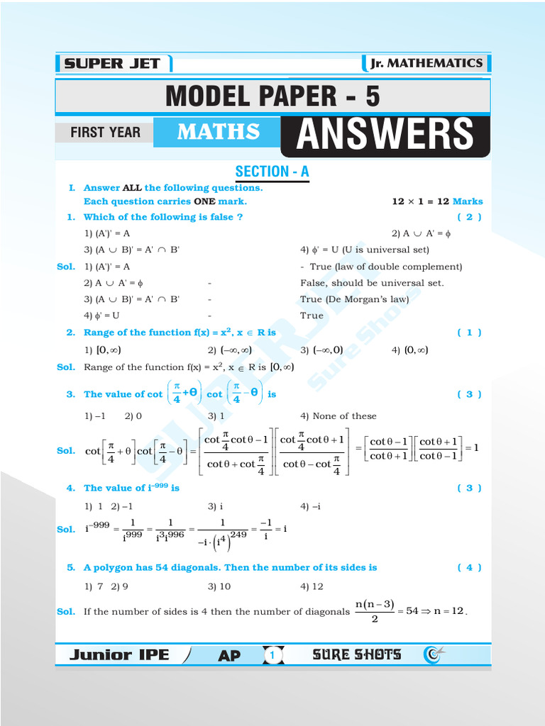05. Jr Maths Sol PP 5 | PDF | Mathematics