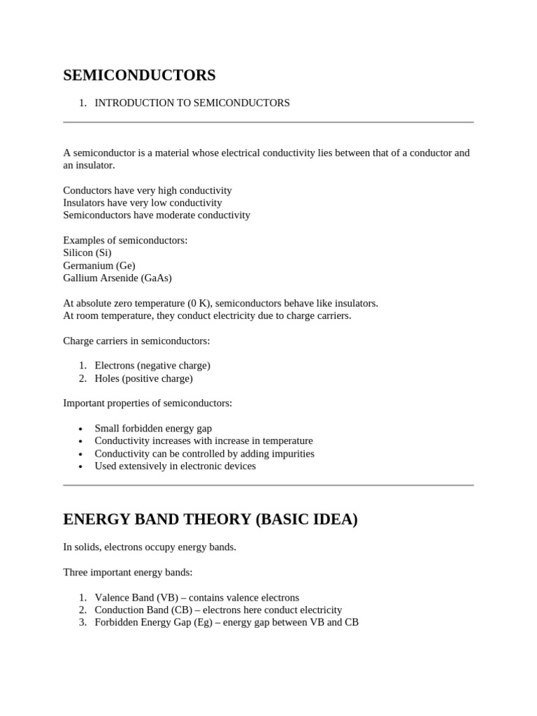 Semiconductor | PDF | Semiconductors | Electrical Resistivity And ...