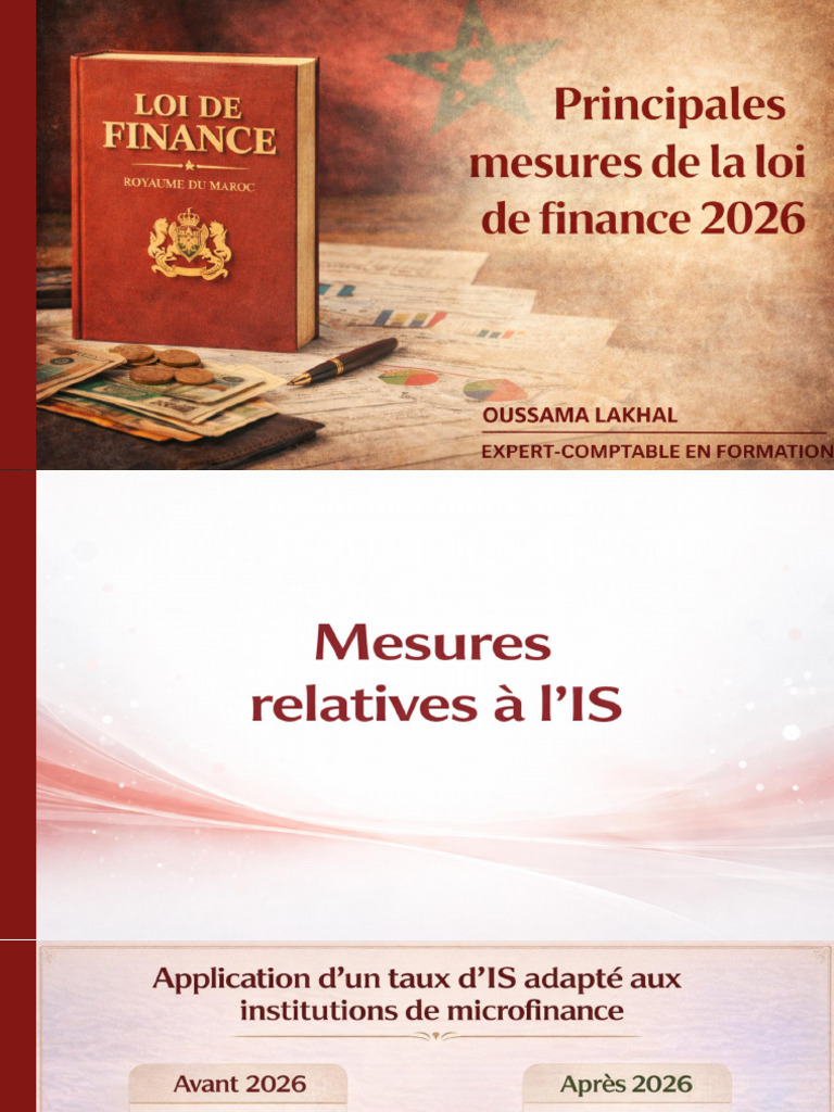 Principales Mesures de La Loi de Finance 2026 | PDF